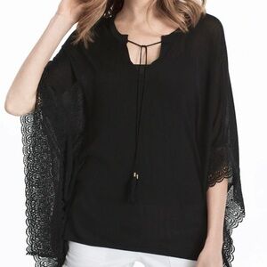 WHBM BUTTERFLY LACE TRIM PULLOVER SWEATER​​​​​​​​​